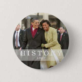 Bóton Redondo 5.08cm HISTÓRIA: Presidente Barack e Michelle Obama