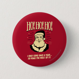 Bóton Redondo 5.08cm Ho! Ho! Ho!