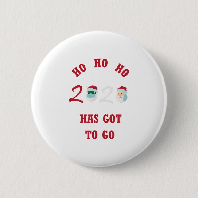 BÓTON REDONDO 5.08CM HO HO HO 2020 TEM QUE IR (Frente)