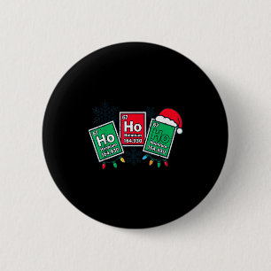 Bóton Redondo 5.08cm Ho Ho Professor de Ciência Divertido Natal Química