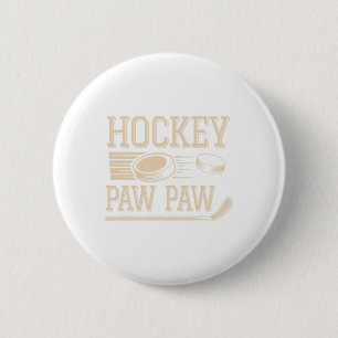 Bóton Redondo 5.08cm Hockey Paw Paw - Jogador de Hóquei Retro Vintage