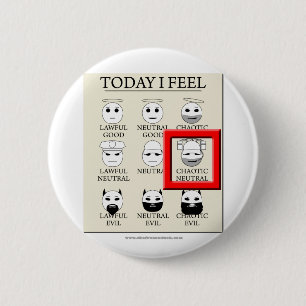 Bóton Redondo 5.08cm Hoje eu sinto o ponto morto caótico