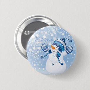 Bóton Redondo 5.08cm Holiday Snowman