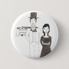 Bóton Redondo 5.08cm Homem da regência e esposa (o tempo não me deixará