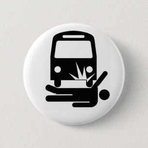 Bóton Redondo 5.08cm Homem designado sob o ônibus