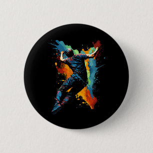 Bóton Redondo 5.08cm Homem Escalador de Rocha Pintada Arte Boys Rock Cl