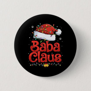 Bóton Redondo 5.08cm Homens Cool Claus Com Chapéu De Natal Luzes De Nat