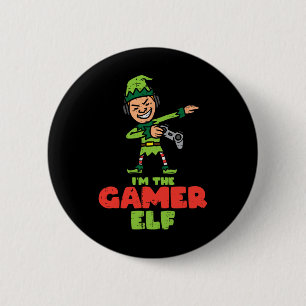 Bóton Redondo 5.08cm Homens da Família Natal Gamer Elf Dab Xmas