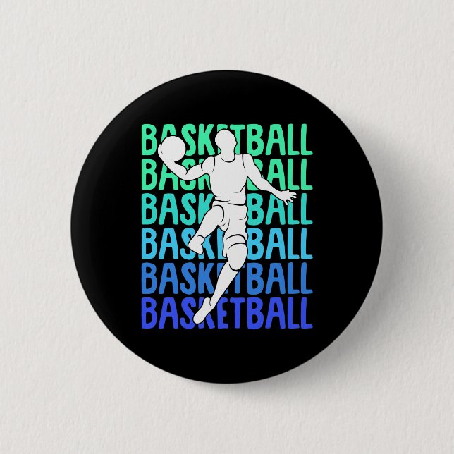 Bóton Redondo 5.08cm Homens de Basquete 2 (Frente)