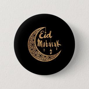 Bóton Redondo 5.08cm Homens do sexo feminino islâmico Eid Mubarak Karee