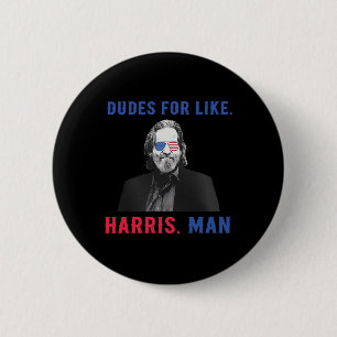 Bóton Redondo 5.08cm Homens Para Harris Kamala Harris Para Presidente