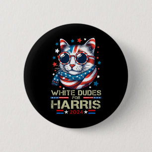 Bóton Redondo 5.08cm Homens Para Kamala Harris Gama De Gato Sem Fios Pa