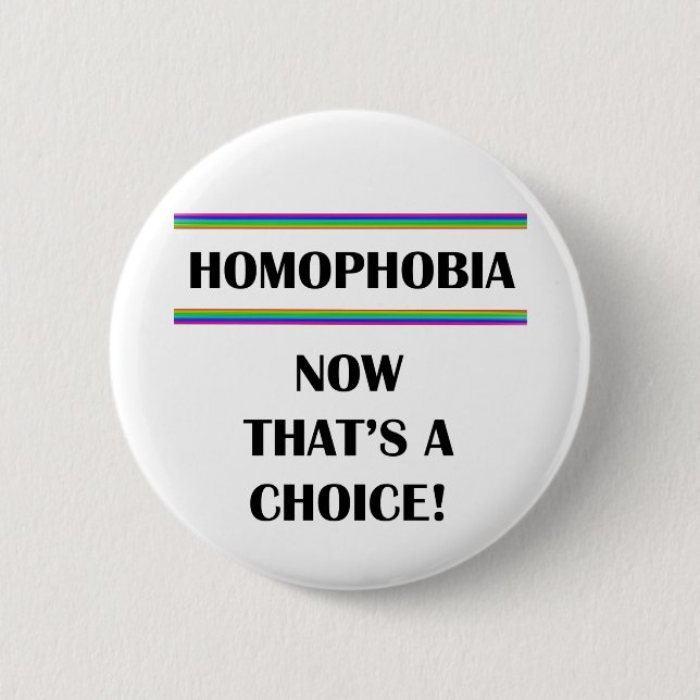 Bóton Redondo 5.08cm Homofobia….Agora que é uma escolha! (Frente)