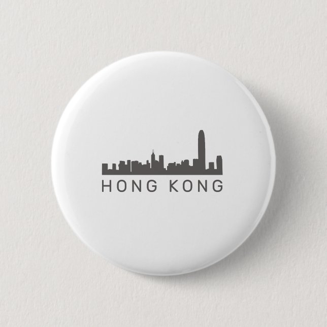 Bóton Redondo 5.08cm Hong Kong Gift HK Skyline Gpresente (Frente)