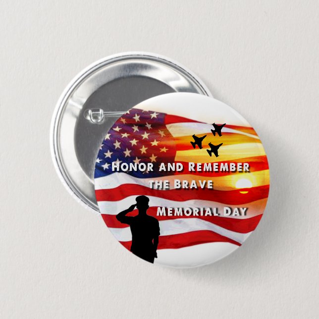 Bóton Redondo 5.08cm Honra e Lembre-se do Corajoso (Frente & Verso)