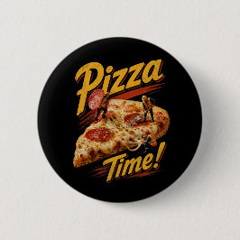 Bóton Redondo 5.08cm Hora da Pizza!