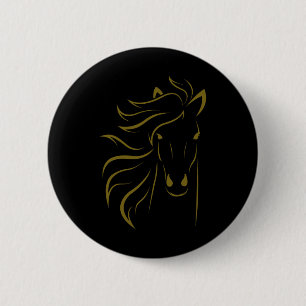 Bóton Redondo 5.08cm Horse Lover Oferece Mulheres Equestres Homens Hors