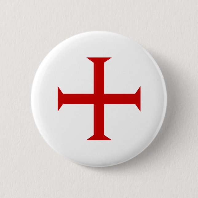Bóton Redondo 5.08cm hospitall teutonic templar de malta da cruz (Frente)