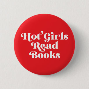 Bóton Redondo 5.08cm Hot Girls Leia Livros