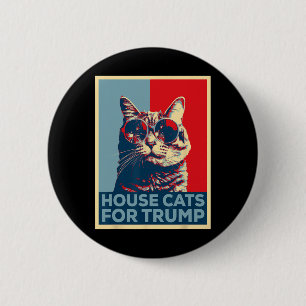 Bóton Redondo 5.08cm House Cats For Trump 2024