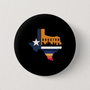 Bóton Redondo 5.08cm Houston Texas America Gift Usa Sticker