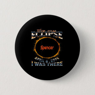 Bóton Redondo 5.08cm Houve Eclipse Solar Spencer Indiana Lá