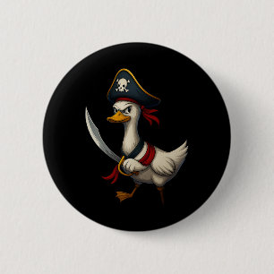 Bóton Redondo 5.08cm Hugvyn Halloween Pirate Goose Spooky Goose Costume