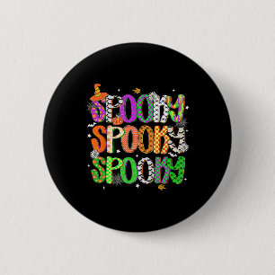 Bóton Redondo 5.08cm Hugvyn Halloween Spooky Season Preppy Halloween Wo