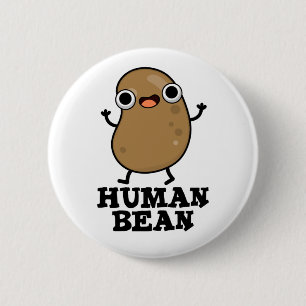 Bóton Redondo 5.08cm Humano Engraçado De Bean Humano Ser Canhoto