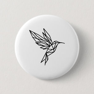 Bóton Redondo 5.08cm Hummingbird Geométrico