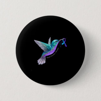 Bóton Redondo 5.08cm Hummingbird Roxo Azul Fita Suicídio