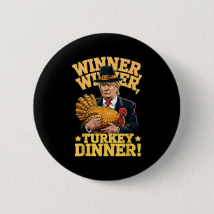 Bóton Redondo 5.08cm Humor de Ação de Graças Trump Turquia Camisetas Ad