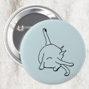 Bóton Redondo 5.08cm Humor de Gato Engraçado