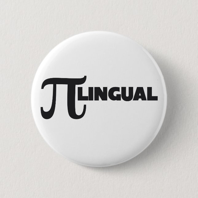 Bóton Redondo 5.08cm Humor do Geek de Matemática Pi Day (Frente)