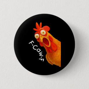 Bóton Redondo 5.08cm Humor Gótico Design Engraçado de Corvo F Caw F