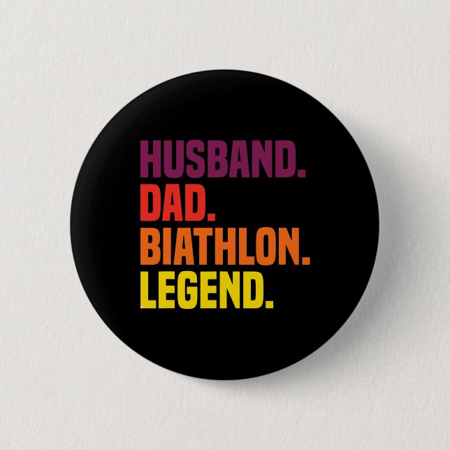 Bóton Redondo 5.08cm HusbynPai Biathlon Legend (Frente)