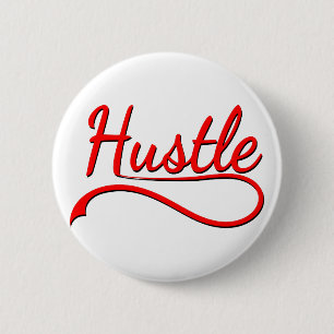 Bóton Redondo 5.08cm Hustle Typografia Art