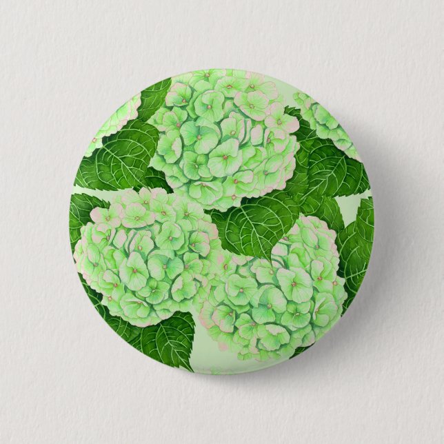 Bóton Redondo 5.08cm Hydrangea watercolor (Frente)