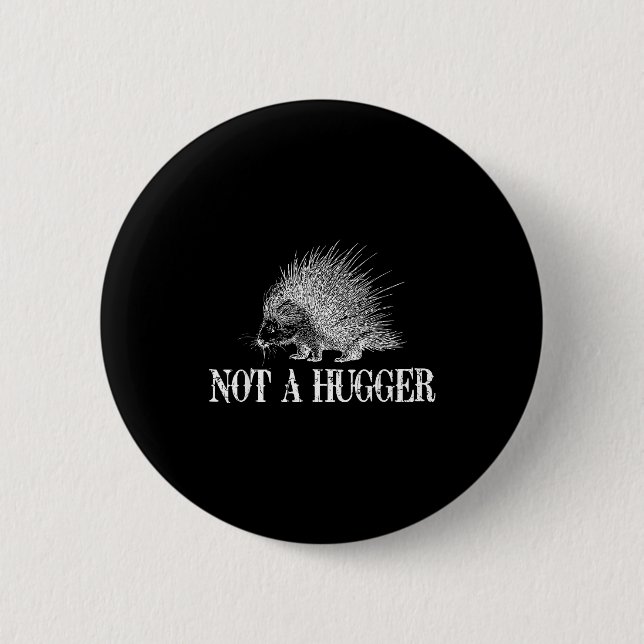 Bóton Redondo 5.08cm I Don't Hug Apparel Funny Introvert Rcune Tee - Un (Frente)