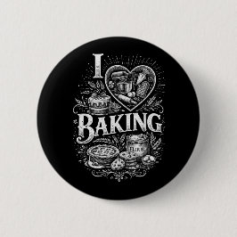 Bóton Redondo 5.08cm I Heart Baking