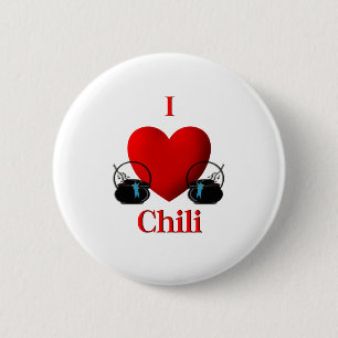 Bóton Redondo 5.08cm I Heart Chili