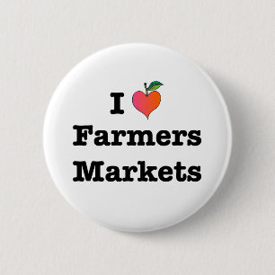 Bóton Redondo 5.08cm I Heart Farmers Markets