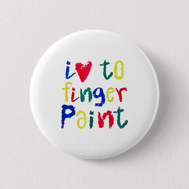 Bóton Redondo 5.08cm I Heart Love To Finger Paint - Funny Couple  (Frente)