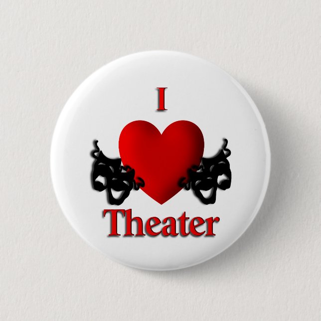 Bóton Redondo 5.08cm I Heart Theater (Frente)