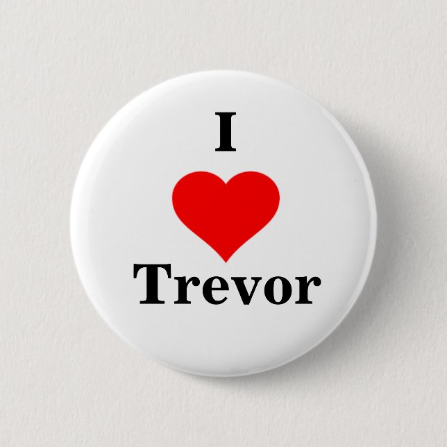 Bóton Redondo 5.08cm I Heart Trevor Button (Frente)