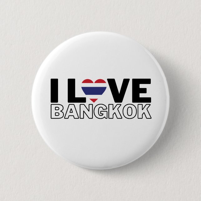 Bóton Redondo 5.08cm I Love Bangkok - For the true Bangkokian ! (Frente)