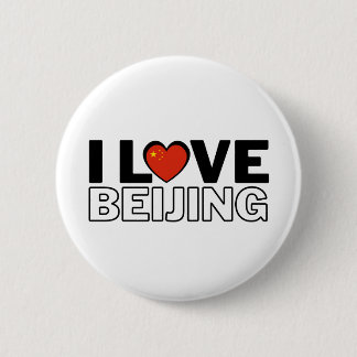 Bóton Redondo 5.08cm I LOVE BEIJING - For real Beijingers!