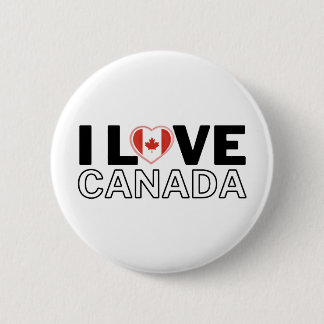 Bóton Redondo 5.08cm I LOVE CANADA - For real Canadians!