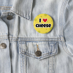 Bóton Redondo 5.08cm I love Cheese