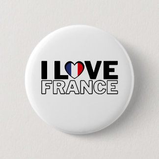 Bóton Redondo 5.08cm I LOVE FRANCE - For real French people!